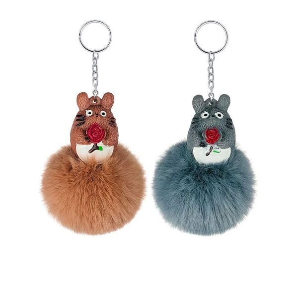 keychains cute squirrel and totoro keychain hair ball pendant creative gift resin animal accessories car bag charm, Silver
keychains cute squirrel and totoro keychain hair ball pendant creative gift resin animal accessories car bag charm, Silver
