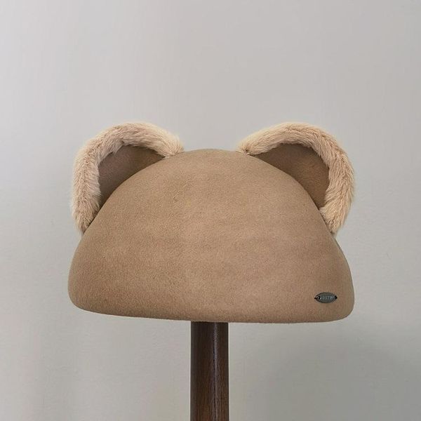 stingy brim hats japanese woolen cloth plush ears cartoon cute girl female beret painter felt hat autumn, Blue;gray
stingy brim hats japanese woolen cloth plush ears cartoon cute girl female beret painter felt hat autumn, Blue;gray
