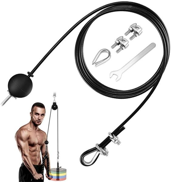 accessories 2m-3m gym cable adjustable fitness pulley system steel wire rope for machine home weight arm biceps lift trainning equipment
accessories 2m-3m gym cable adjustable fitness pulley system steel wire rope for machine home weight arm biceps lift trainning equipment