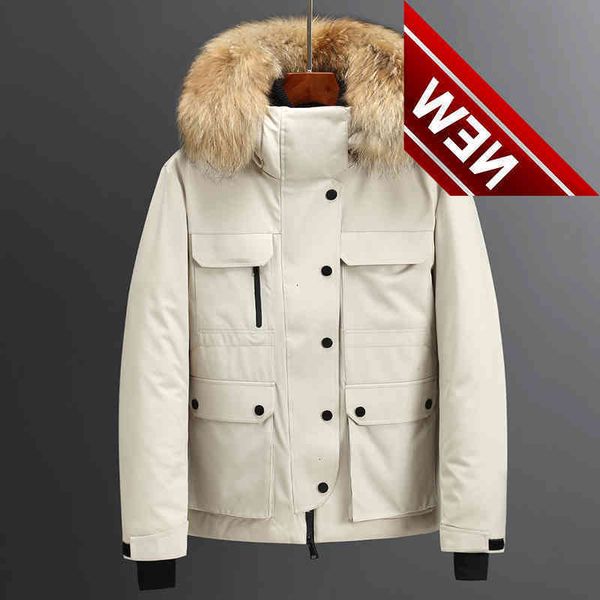 kuyomens winter down jacket men 90% white duck parkas coat mid-length large fur collar male thicken snow overcoat, Black
kuyomens winter down jacket men 90% white duck parkas coat mid-length large fur collar male thicken snow overcoat, Black