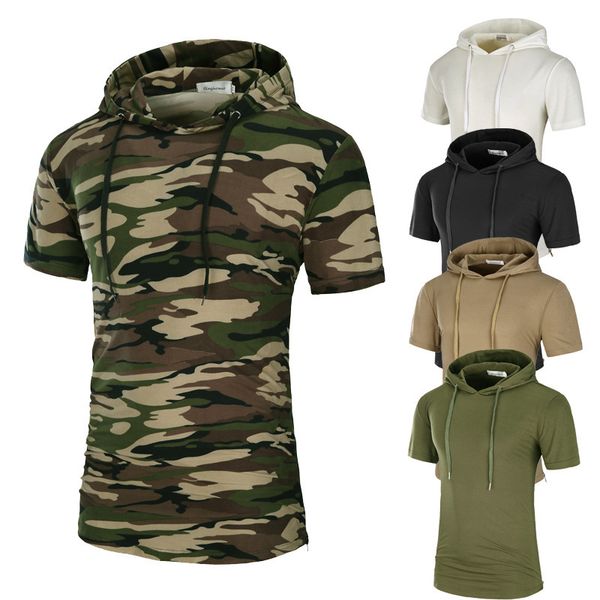 mens camouflage hoodies t-shirt short sleeve oversize tees men hip-hop sweatshirt hooded t shirt, White;black
mens camouflage hoodies t-shirt short sleeve oversize tees men hip-hop sweatshirt hooded t shirt, White;black