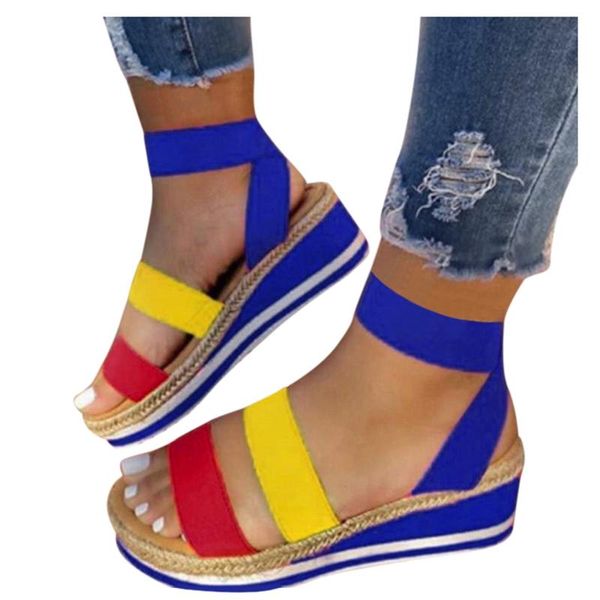 sandals 2021 women's summer elastic band wedges waterproof high heels weave beach open toe splicing color shoes, Black
sandals 2021 women's summer elastic band wedges waterproof high heels weave beach open toe splicing color shoes, Black