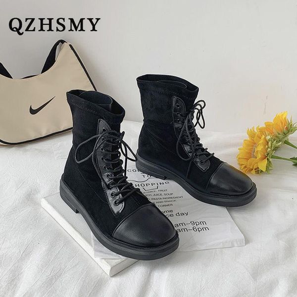 boots autumn winter women's british style short women shoes fashion toe chunky heel lace-up zapatillas mujer, Black
boots autumn winter women's british style short women shoes fashion toe chunky heel lace-up zapatillas mujer, Black
