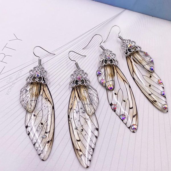 dangle & chandelier minar handmade fairy resin simulation wing drop earrings foil rhinestone butterfly romantic wedding jewellery, Silver
dangle & chandelier minar handmade fairy resin simulation wing drop earrings foil rhinestone butterfly romantic wedding jewellery, Silver
