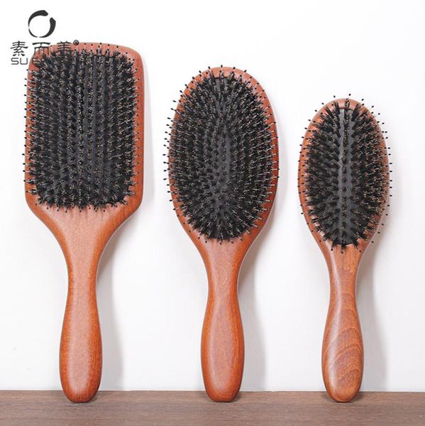 hair brushes boar bristle comb smooth and non-knotted massage european solid wood air bag anti-static cushion, Silver
hair brushes boar bristle comb smooth and non-knotted massage european solid wood air bag anti-static cushion, Silver