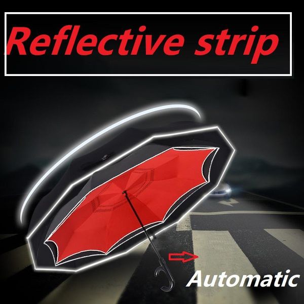 umbrellas automatic reverse rain umbrella with reflective strip double layers self stand women's inverted windproof
umbrellas automatic reverse rain umbrella with reflective strip double layers self stand women's inverted windproof