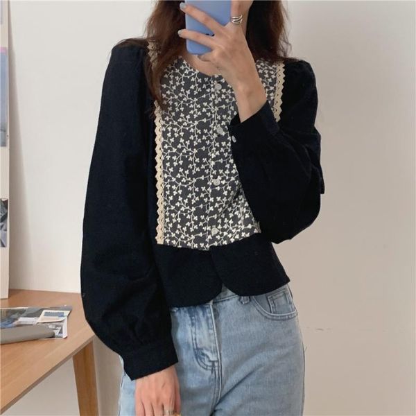 women's blouses & shirts alien kitty gentle women embroidery patchwork casual 2021 high waist chic full sleeve loose streetwear sweet, White
women's blouses & shirts alien kitty gentle women embroidery patchwork casual 2021 high waist chic full sleeve loose streetwear sweet, White