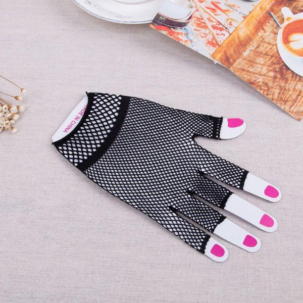 bridal gloves women men hollow out fishnet wrist length short half finger solid color clubwear dance wedding party mittens, White
bridal gloves women men hollow out fishnet wrist length short half finger solid color clubwear dance wedding party mittens, White