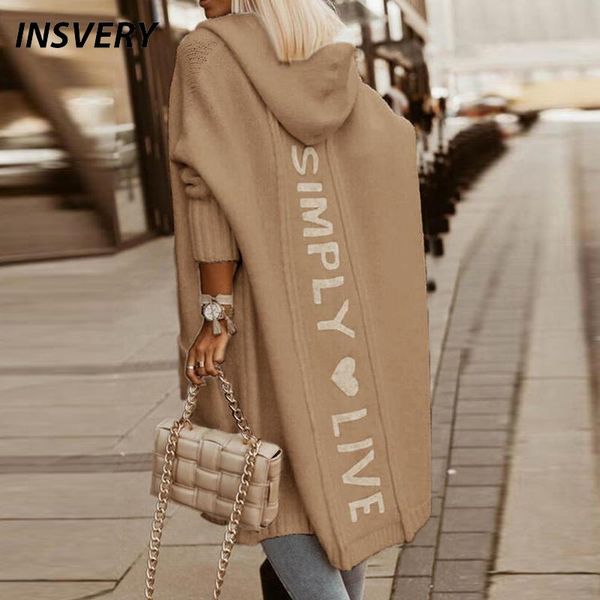 women's knits & tees 2021 knitted cardigan women letter print hooded coat casual long jacket autumn winter fashion coats for sweaters, White
women's knits & tees 2021 knitted cardigan women letter print hooded coat casual long jacket autumn winter fashion coats for sweaters, White