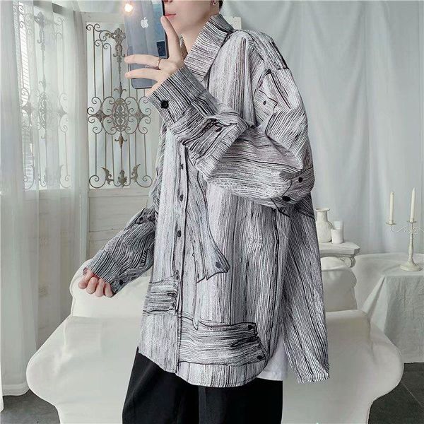 spring korean style hong kong style loose chiffon shirt jacket normcore retro thin long-sleeve blouse men, White;black
spring korean style hong kong style loose chiffon shirt jacket normcore retro thin long-sleeve blouse men, White;black