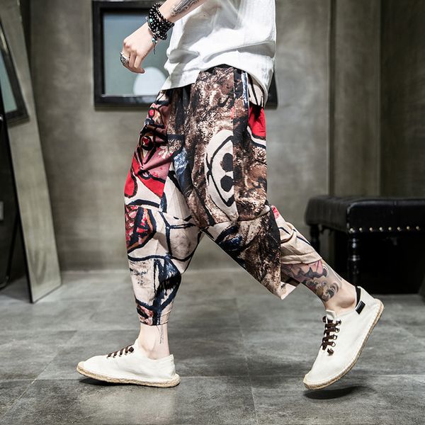 new harem vintage linen cotton pants jogger casual traditional calf-loose-length 2021 hip hop streetwear male sweatpant mk6q, Black
new harem vintage linen cotton pants jogger casual traditional calf-loose-length 2021 hip hop streetwear male sweatpant mk6q, Black