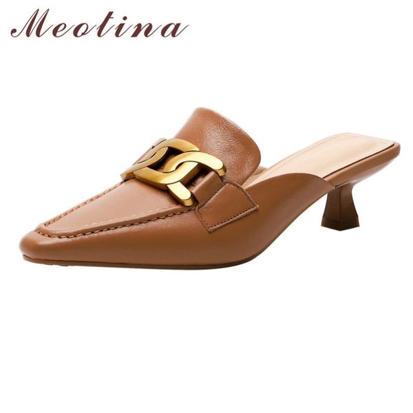 dress shoes meotina genuine leather mules pointed toe mid heels pumps women metal decoration slip on leisure footwear lady wine red 40, Black
dress shoes meotina genuine leather mules pointed toe mid heels pumps women metal decoration slip on leisure footwear lady wine red 40, Black