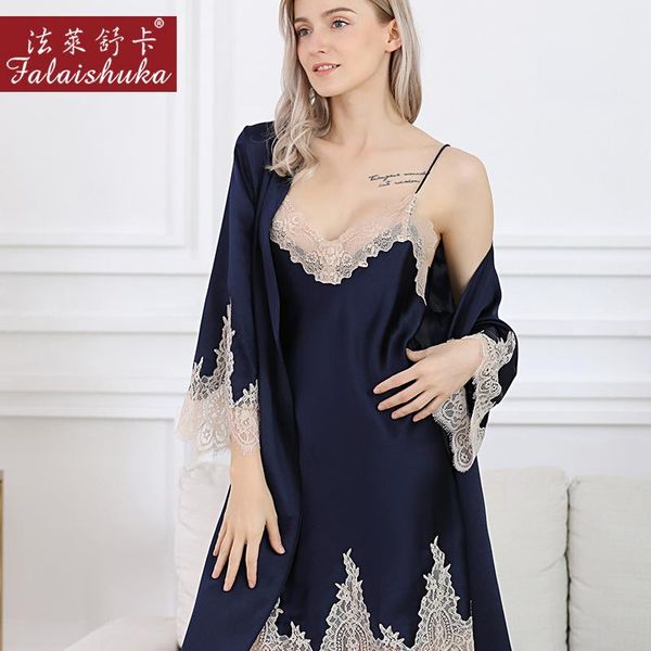 women's sleepwear falaishuka silk pajamas summer slip nightdress nightgown set silkworm home wear s5647, Black;red
women's sleepwear falaishuka silk pajamas summer slip nightdress nightgown set silkworm home wear s5647, Black;red