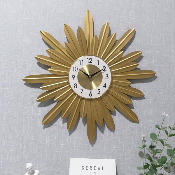 wall clocks nordic sunflower iron mechanism golden color silent digital modern relogio parede home decorative
wall clocks nordic sunflower iron mechanism golden color silent digital modern relogio parede home decorative