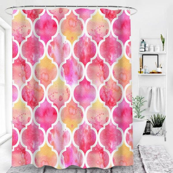 shower curtains 1pc pink diamond lattice printed waterproof and mildew proof for bathroom polyester curtain with hooks 180x180cm
shower curtains 1pc pink diamond lattice printed waterproof and mildew proof for bathroom polyester curtain with hooks 180x180cm