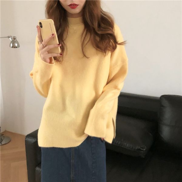 loose autumn women 2021 new korean elegant knitted sweater oversized warm female pullovers fashion solid gyxk, White;black
loose autumn women 2021 new korean elegant knitted sweater oversized warm female pullovers fashion solid gyxk, White;black