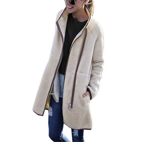 women's jackets zip stand collar long coat women autumn winter 2021 fashion faux fur coats female fluffy fleece warm beige outerwear, Black;brown
women's jackets zip stand collar long coat women autumn winter 2021 fashion faux fur coats female fluffy fleece warm beige outerwear, Black;brown