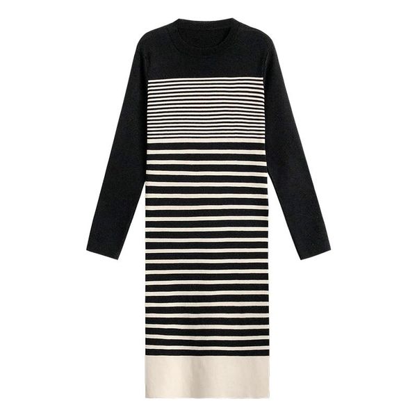 casual dresses vsue women apricot black knitted striped o-neck long sleeve midi straight dress 2021 spring d2275, Black;gray
casual dresses vsue women apricot black knitted striped o-neck long sleeve midi straight dress 2021 spring d2275, Black;gray