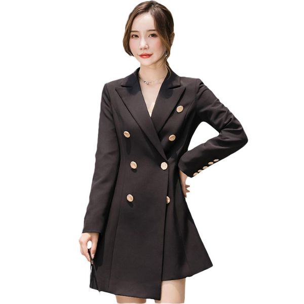 women's suits & blazers 2021 spring autumn blazer jackets retro fashion korean professional temperament suit dress jacket women plus si, White;black
women's suits & blazers 2021 spring autumn blazer jackets retro fashion korean professional temperament suit dress jacket women plus si, White;black