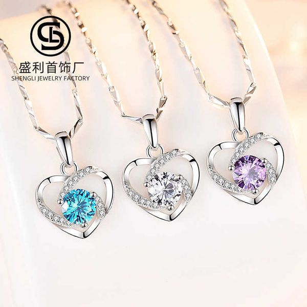 s999 sterling sier necklace women's heart-shaped pendant simple versatile clavicle chain japanese and korean, Silver
s999 sterling sier necklace women's heart-shaped pendant simple versatile clavicle chain japanese and korean, Silver