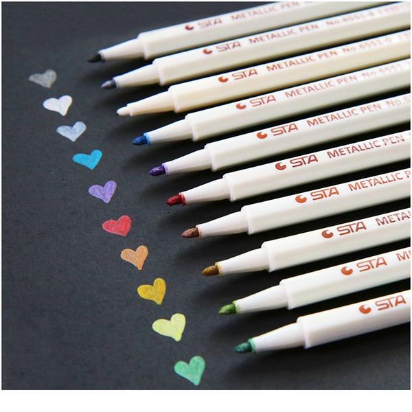 metallic calligraphy marker pens - set of 10 colors, metallic color painting pen for rock painting, mug design, card mak jllodx
metallic calligraphy marker pens - set of 10 colors, metallic color painting pen for rock painting, mug design, card mak jllodx