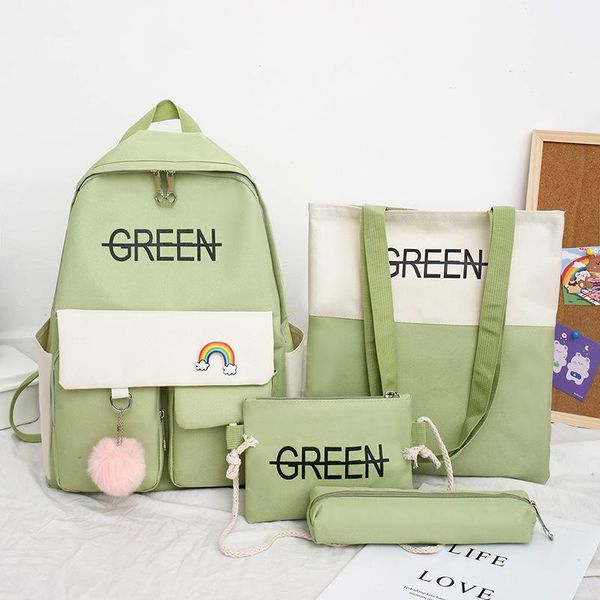4 pcs sets canvas schoolbags for teenage girls female children shoulder bags new trend female backpack fashion women backpack
4 pcs sets canvas schoolbags for teenage girls female children shoulder bags new trend female backpack fashion women backpack