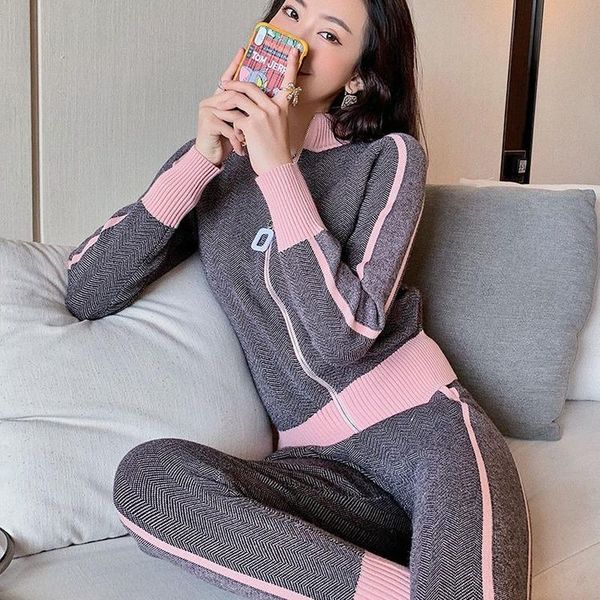 women's two piece pants korean autumn ribbed tracksuit 2 pant suits women knitted long sleeve set and suit outwear y481, White
women's two piece pants korean autumn ribbed tracksuit 2 pant suits women knitted long sleeve set and suit outwear y481, White