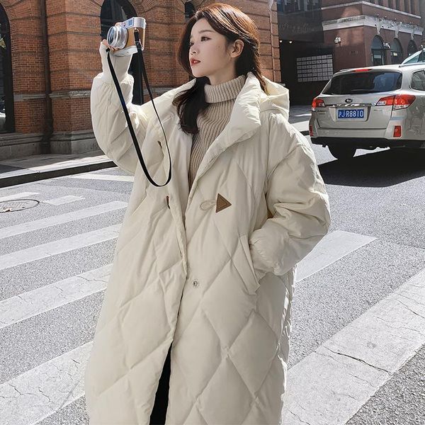 women's wool & blends women loose coat autumn winter fashion long solid color sweet temperament white duck down jacket horn button coat, Black
women's wool & blends women loose coat autumn winter fashion long solid color sweet temperament white duck down jacket horn button coat, Black