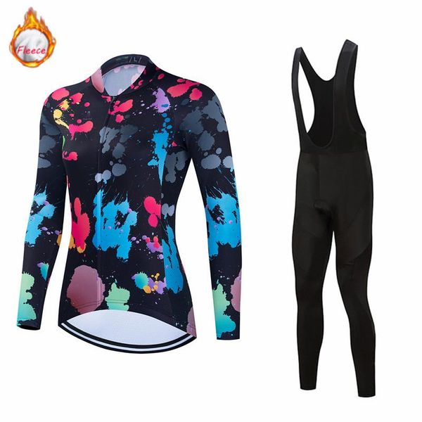 racing sets 2021 bhd winter women long sleeve jersey set lady thermal fleece roupa ciclismo warm bike cycling clothing female sportswear, Black;blue
racing sets 2021 bhd winter women long sleeve jersey set lady thermal fleece roupa ciclismo warm bike cycling clothing female sportswear, Black;blue