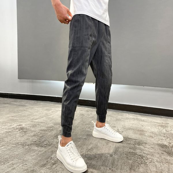 mode new 2021 men's solid jeans all game hare ankle-length pants of thin men fitting casual streetwear 36-28 dah5, Blue
mode new 2021 men's solid jeans all game hare ankle-length pants of thin men fitting casual streetwear 36-28 dah5, Blue