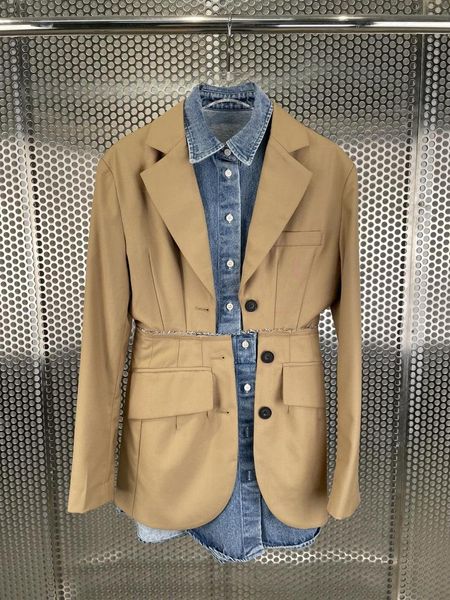women's suits & blazers 2021fw autumn women patchwork fake two piece blazer female casual chic jacket coat 2 color ddxgz2 8.12, White;black
women's suits & blazers 2021fw autumn women patchwork fake two piece blazer female casual chic jacket coat 2 color ddxgz2 8.12, White;black
