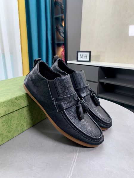 mens casual genuine leather flats fashion formal party business dress shoes men brand designer loafers size 38-44, Black
mens casual genuine leather flats fashion formal party business dress shoes men brand designer loafers size 38-44, Black