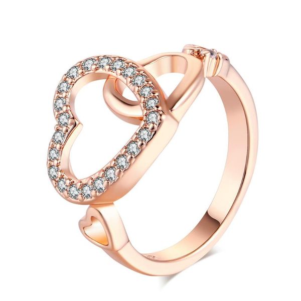 wedding rings rose gold color crystal cubic zirconia double heart for women shaped size 6 8 9 10, Slivery;golden
wedding rings rose gold color crystal cubic zirconia double heart for women shaped size 6 8 9 10, Slivery;golden