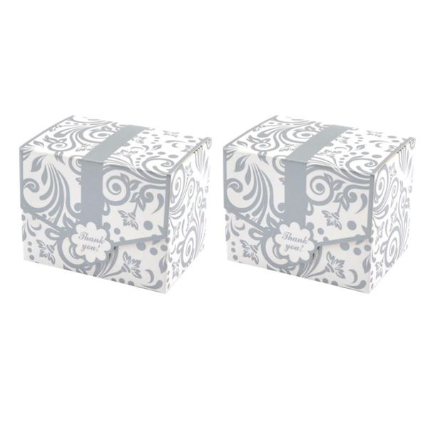 50pcs candy box gift box flower pattern design sugar case for wedding party (silver, ribbon)
50pcs candy box gift box flower pattern design sugar case for wedding party (silver, ribbon)