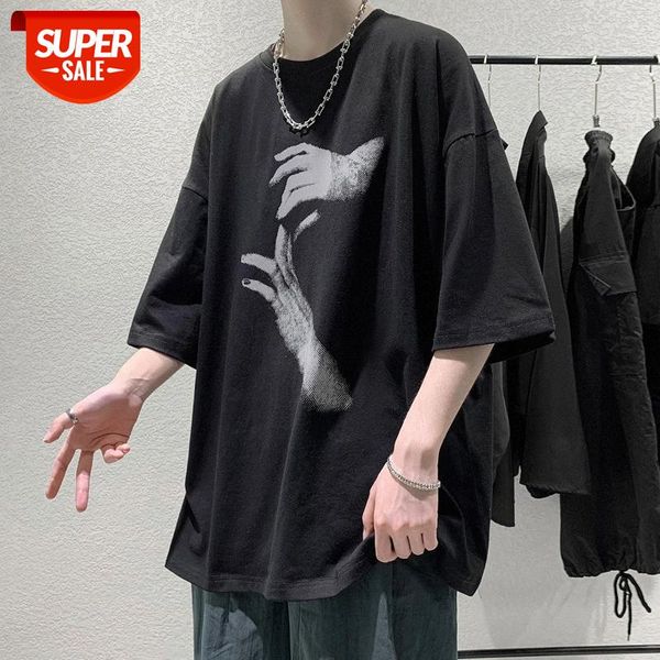 loose t-shirt men's five-point sleeves short all-match hong kong style half #2c90, White;black
loose t-shirt men's five-point sleeves short all-match hong kong style half #2c90, White;black