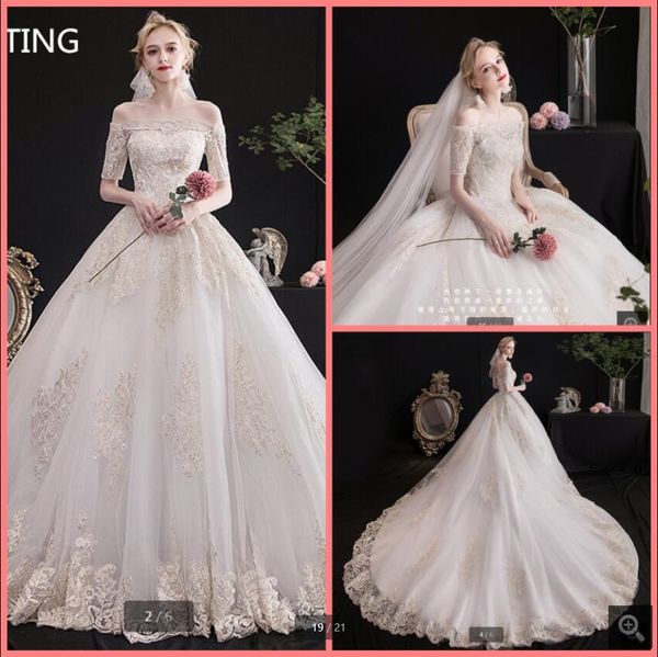 robe de mariage 2021 white tulle ball gown wedding dress off the shoulder short sleeve lace appliques bridal gowns princess puffy corset cou
robe de mariage 2021 white tulle ball gown wedding dress off the shoulder short sleeve lace appliques bridal gowns princess puffy corset cou