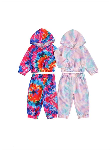 1 5y autumn infant kids girls tie dye clothes sets long sleeve pullover hooded pants 2pcs, White
1 5y autumn infant kids girls tie dye clothes sets long sleeve pullover hooded pants 2pcs, White