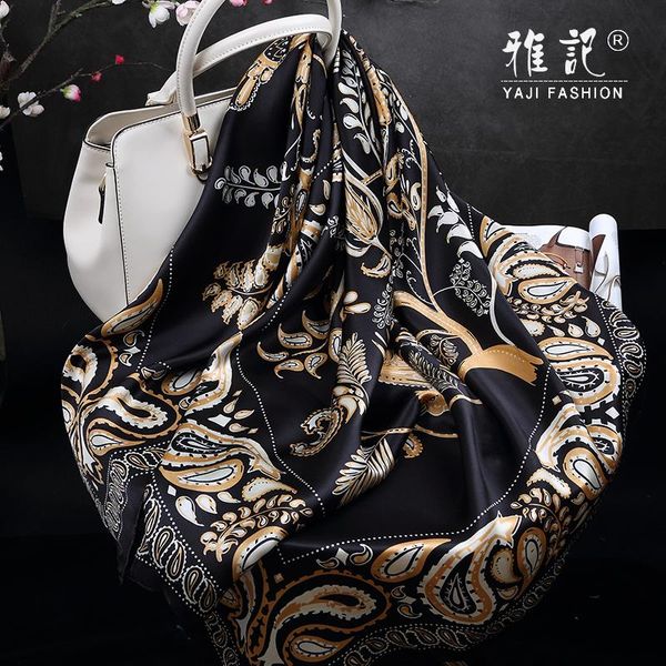 scarves large silk square scarf crepe elegant generous hand-rolled shiny plain satin printed 100% shawl spring, Blue;gray
scarves large silk square scarf crepe elegant generous hand-rolled shiny plain satin printed 100% shawl spring, Blue;gray