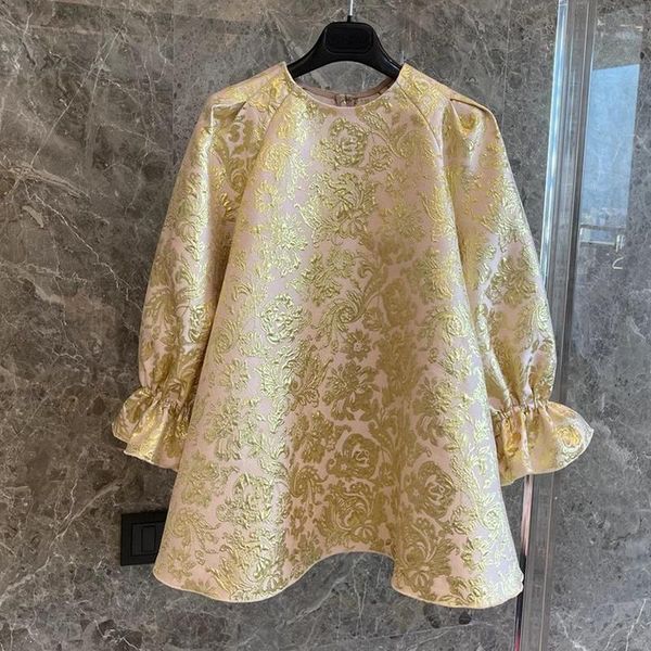 women's t-shirt gold fashion loose for women o-neck three quarter flare sleeve pullovers tees 2021, White
women's t-shirt gold fashion loose for women o-neck three quarter flare sleeve pullovers tees 2021, White