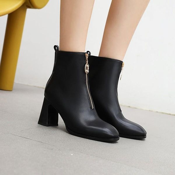 boots women short shoes high heel ankle square toe chunky heels before zipper lady autumn winter black beige
boots women short shoes high heel ankle square toe chunky heels before zipper lady autumn winter black beige