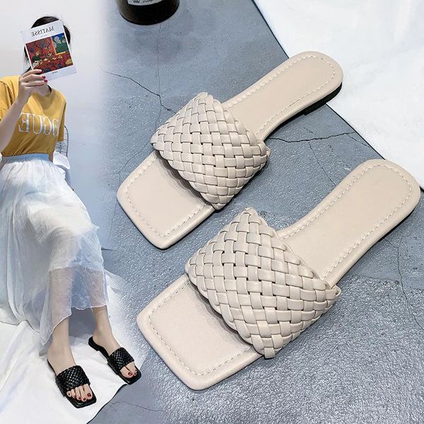 slippers fashion flat hand-woven women's sandals spring and summer beach shoes white simple atmosphere flip flops outdoor, Black
slippers fashion flat hand-woven women's sandals spring and summer beach shoes white simple atmosphere flip flops outdoor, Black