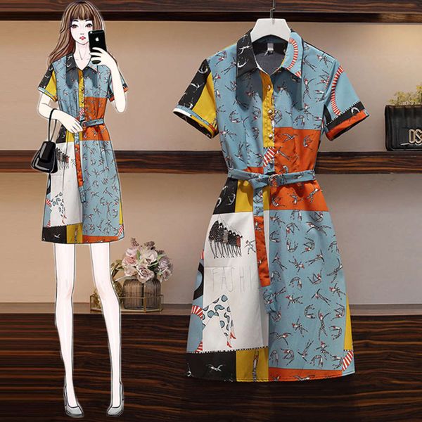 large size women's 2020 summer new style slightly fat sister fashion age reduction stitching cover belly waist show thin dress, Black;gray
large size women's 2020 summer new style slightly fat sister fashion age reduction stitching cover belly waist show thin dress, Black;gray