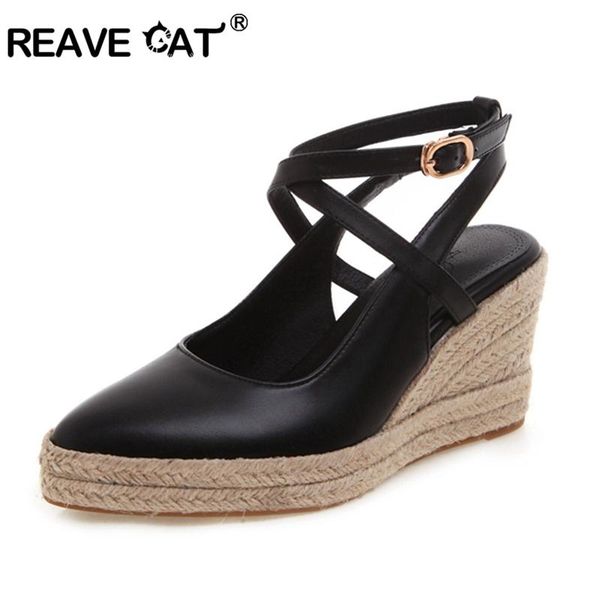 reave cat women summer platform wedge high heel shoes pointed toe cross tied ankle buckle street ladies sandals size 33-41 black
reave cat women summer platform wedge high heel shoes pointed toe cross tied ankle buckle street ladies sandals size 33-41 black