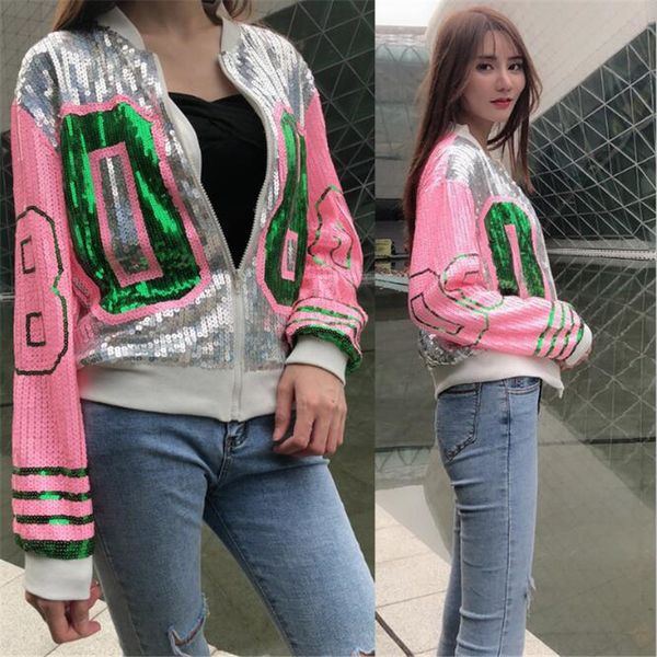 2021 new women sequins zip up long sleeve sporty bat sleeved jackets fashion lady streetwear coat 11l3, Black;brown
2021 new women sequins zip up long sleeve sporty bat sleeved jackets fashion lady streetwear coat 11l3, Black;brown