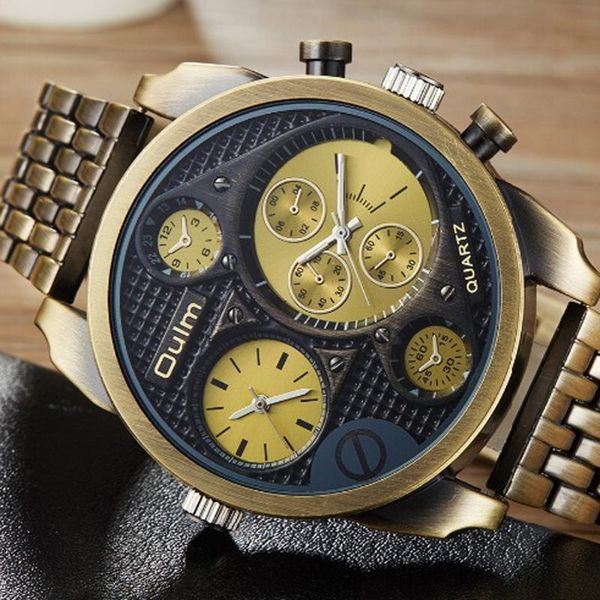wristwatches 2021 men watches oulm fashion vintage antique watch 2 time zone quartz stainless steel relogios masculino reloj hombre, Slivery;brown
wristwatches 2021 men watches oulm fashion vintage antique watch 2 time zone quartz stainless steel relogios masculino reloj hombre, Slivery;brown