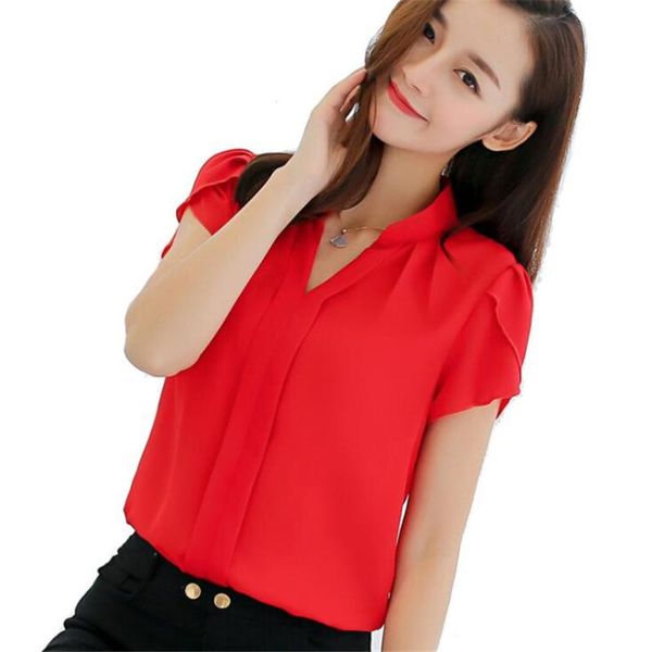 women's blouses & shirts yrrety summer plus size 3xl white shirt female short sleeve fashion leisure chiffon blouse pleated v-neck offi
women's blouses & shirts yrrety summer plus size 3xl white shirt female short sleeve fashion leisure chiffon blouse pleated v-neck offi