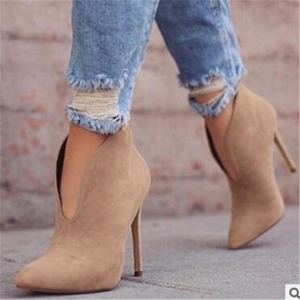 women shoes high heeled pointed toe stiletto heel fashion boots winter autumn ankle boots size 35-43, Black
women shoes high heeled pointed toe stiletto heel fashion boots winter autumn ankle boots size 35-43, Black