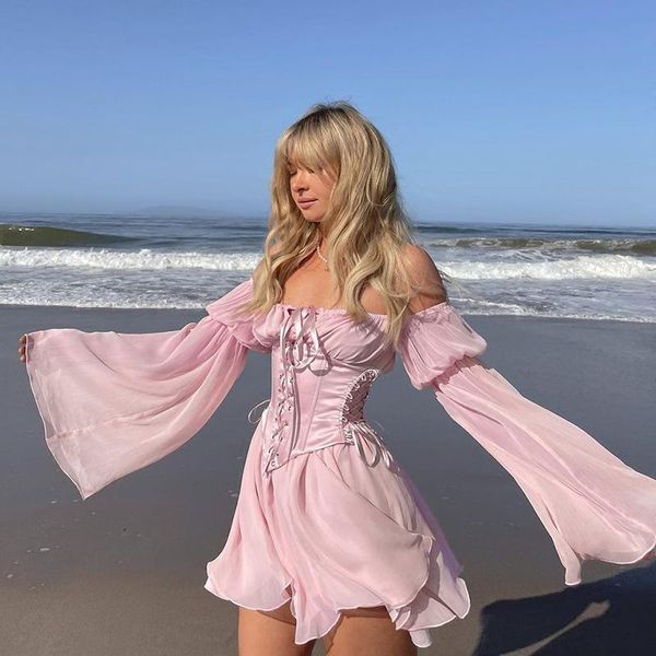 casual dresses zosol chiffon lantern sleeve shoulder dress female summer 2021 slim backless temperament short, Black;gray
casual dresses zosol chiffon lantern sleeve shoulder dress female summer 2021 slim backless temperament short, Black;gray