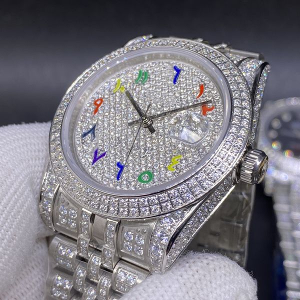 fashion full diamond color arabic digital dial watch, women's 36mm sky star luxury automatic mechanical bracelet watch, Slivery;brown
fashion full diamond color arabic digital dial watch, women's 36mm sky star luxury automatic mechanical bracelet watch, Slivery;brown