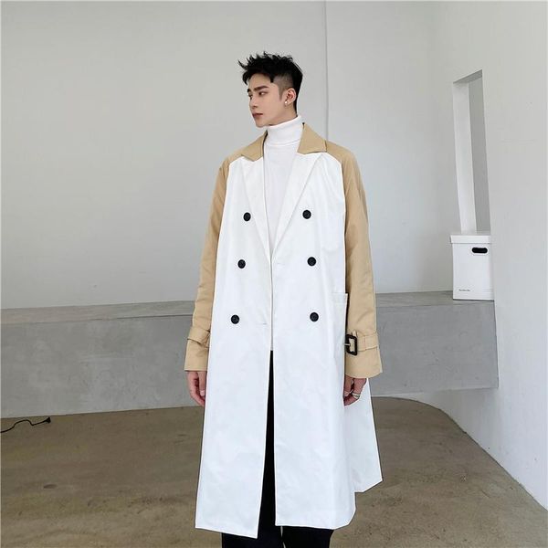 men's trench coats 2021 autumn korean style personality mixed color men casual loose double breasted thicken windbreaker for -xl, Tan;black
men's trench coats 2021 autumn korean style personality mixed color men casual loose double breasted thicken windbreaker for -xl, Tan;black